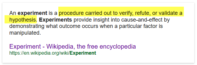 experiment meaning vocabulary